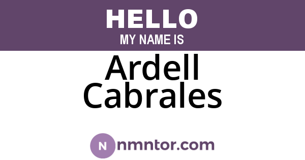 Ardell Cabrales