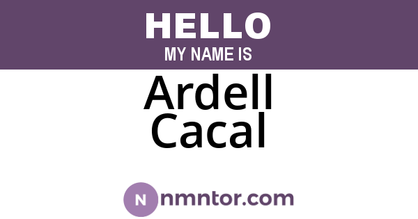 Ardell Cacal
