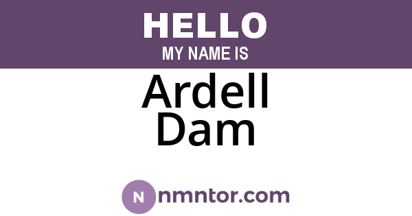 Ardell Dam