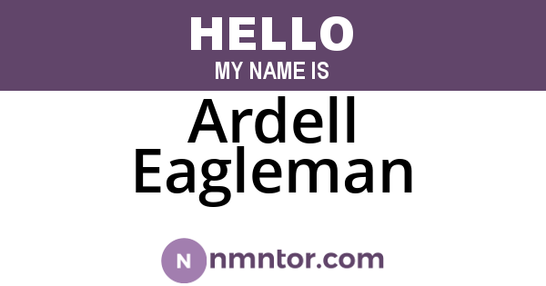 Ardell Eagleman