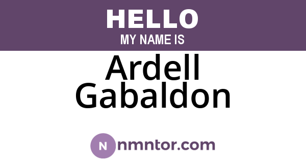 Ardell Gabaldon