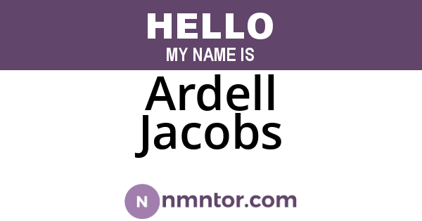 Ardell Jacobs