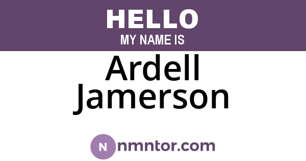 Ardell Jamerson