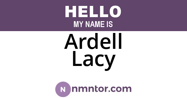Ardell Lacy