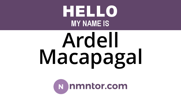 Ardell Macapagal