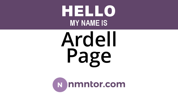 Ardell Page