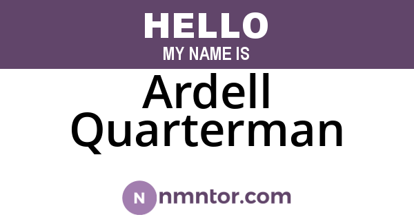 Ardell Quarterman