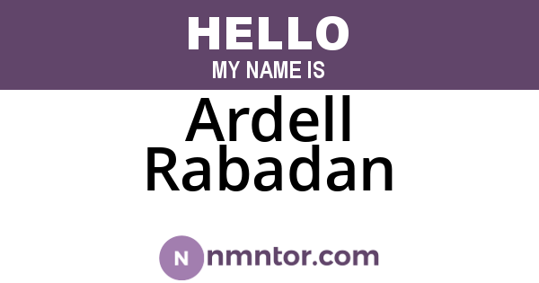 Ardell Rabadan