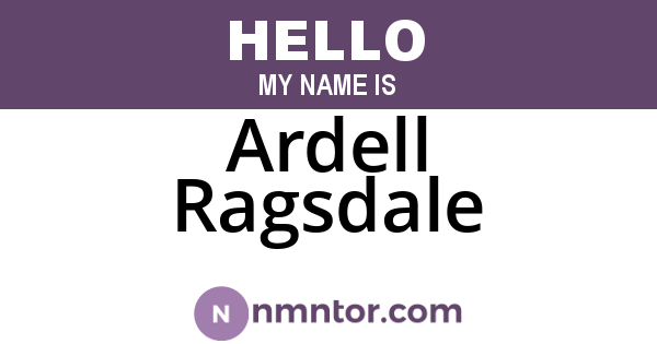 Ardell Ragsdale