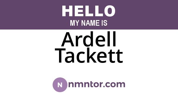 Ardell Tackett