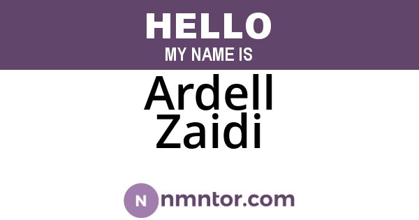 Ardell Zaidi
