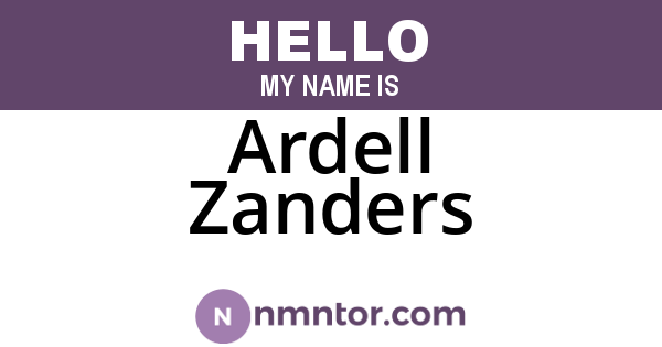 Ardell Zanders