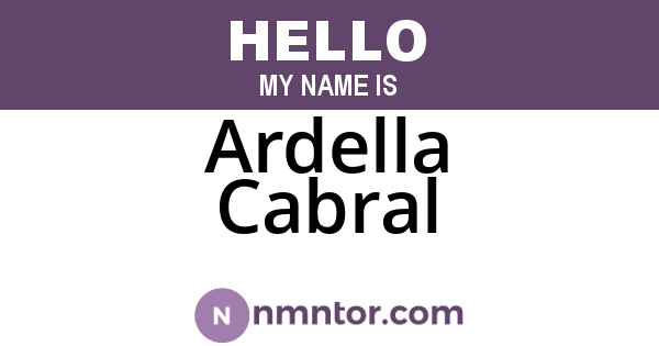 Ardella Cabral