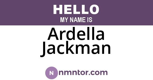 Ardella Jackman