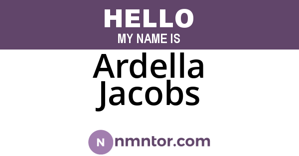 Ardella Jacobs