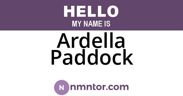 Ardella Paddock