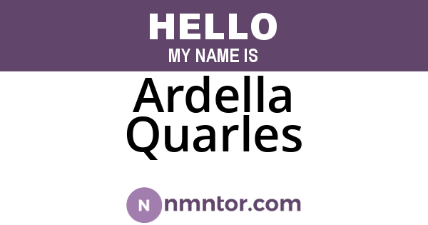 Ardella Quarles