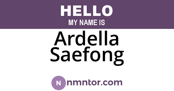 Ardella Saefong
