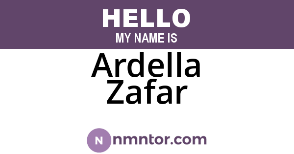 Ardella Zafar