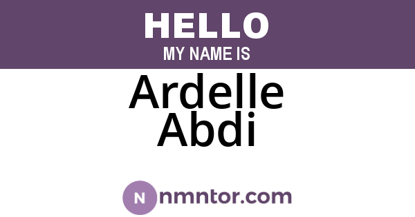 Ardelle Abdi