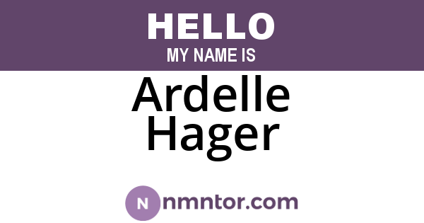 Ardelle Hager