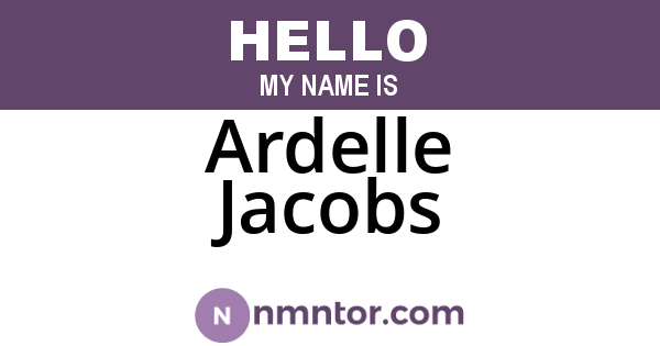 Ardelle Jacobs