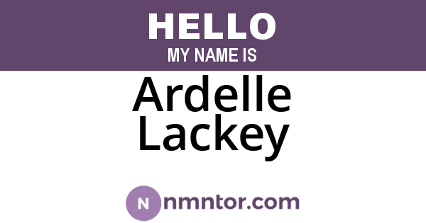 Ardelle Lackey