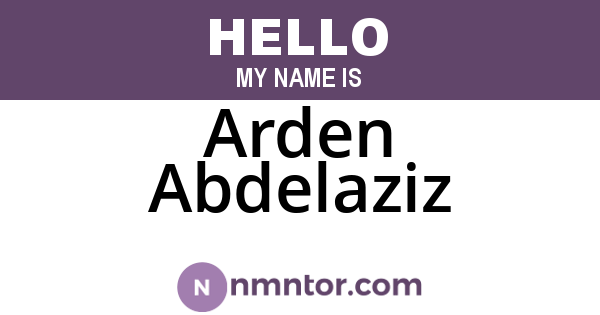 Arden Abdelaziz