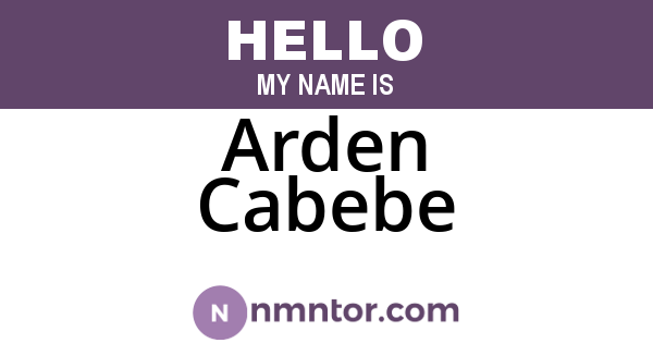 Arden Cabebe
