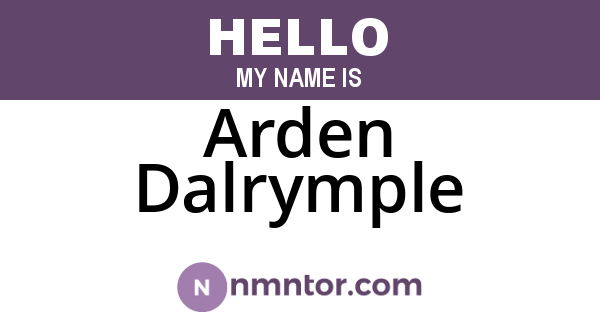 Arden Dalrymple