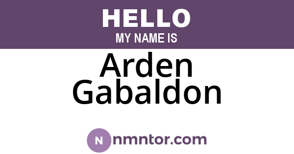 Arden Gabaldon