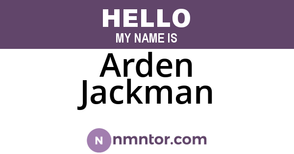 Arden Jackman