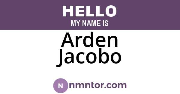 Arden Jacobo