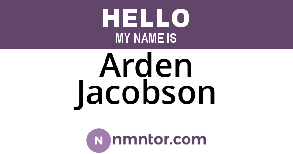 Arden Jacobson