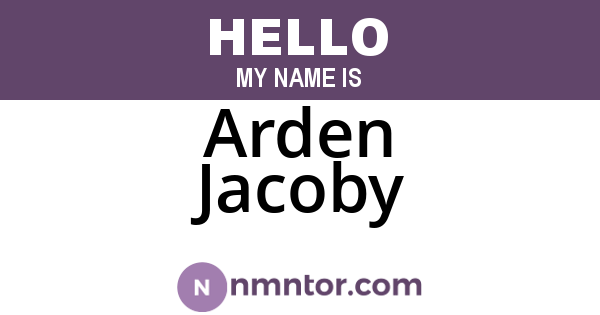 Arden Jacoby