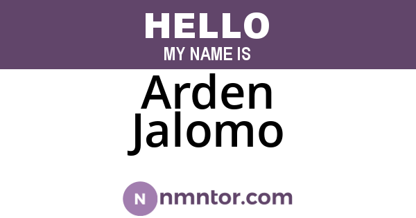 Arden Jalomo