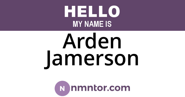 Arden Jamerson