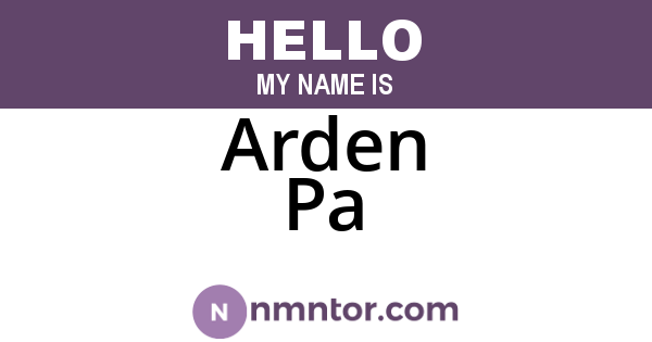 Arden Pa