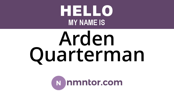 Arden Quarterman