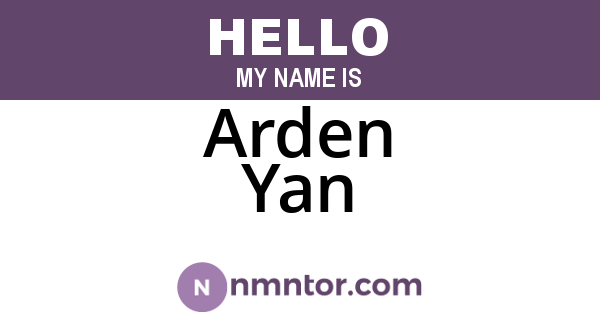 Arden Yan