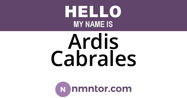 Ardis Cabrales