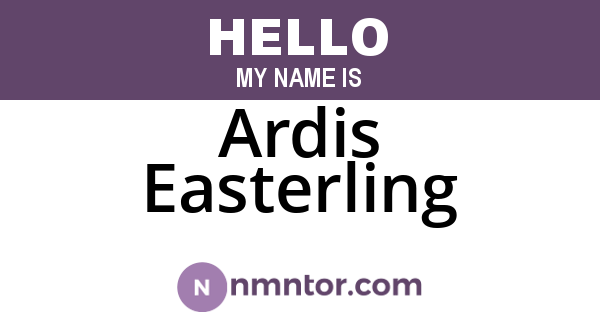 Ardis Easterling