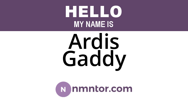 Ardis Gaddy