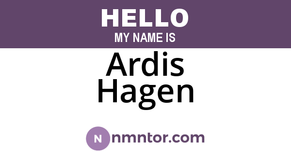 Ardis Hagen