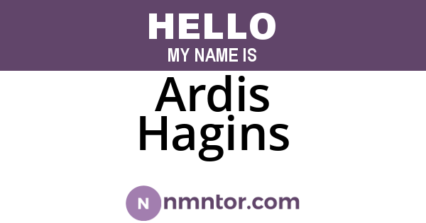 Ardis Hagins