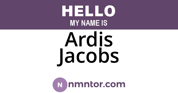 Ardis Jacobs
