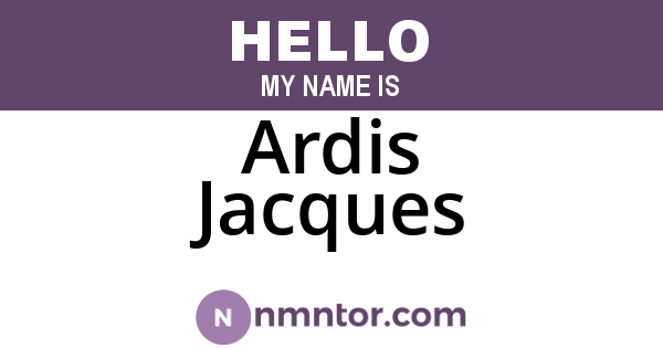 Ardis Jacques