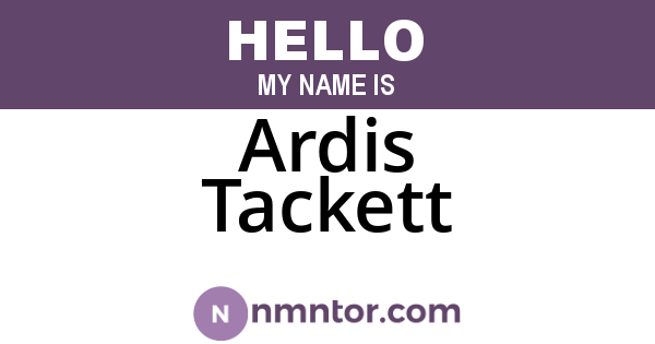 Ardis Tackett