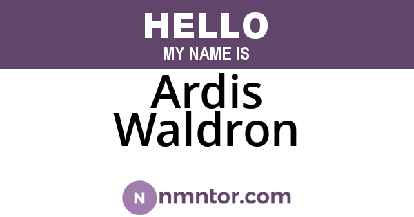 Ardis Waldron