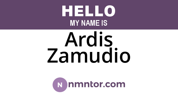 Ardis Zamudio